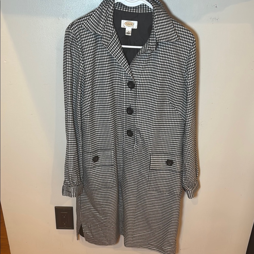 Women's Black and White Houndstooth Dress